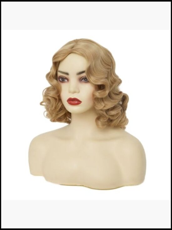 1920s Finger Wave Wig Vintage Blonde Curly Heat Resistant Synthetic for Party main image 4